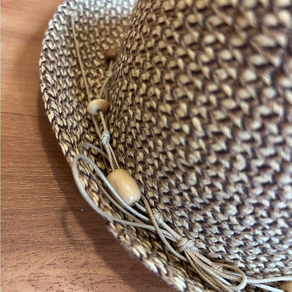 Waverley Beige Straw Hat with Beaded Band - Picture 4 of 7